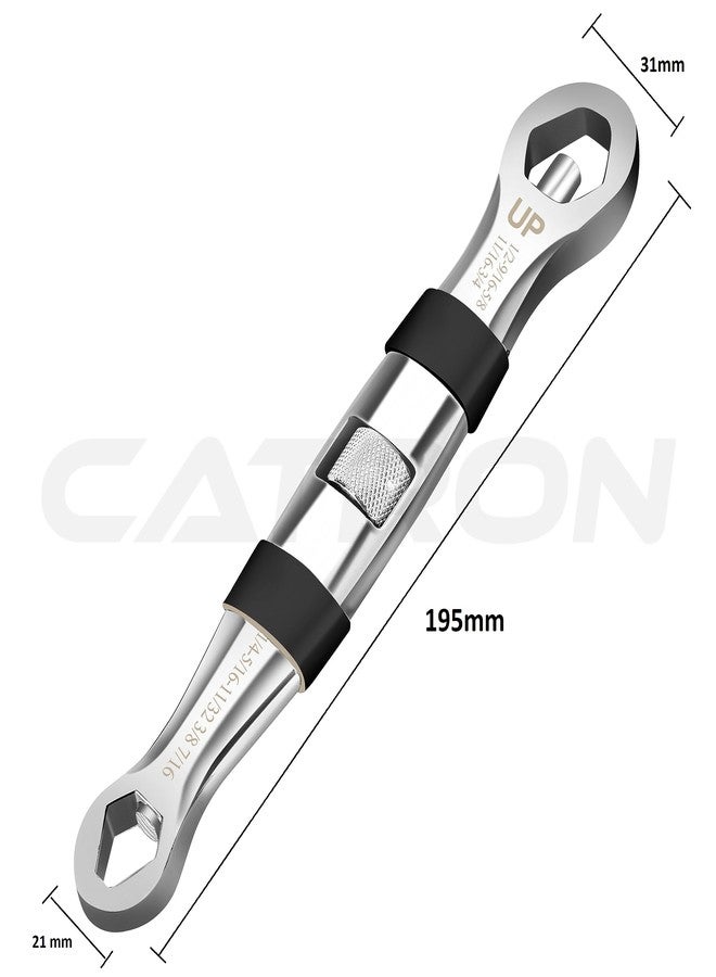 Catron 23 In 1 Dual Head Metric Imperial Universal Wrench Wrench Set Ratchet Adjustable Wrench 7-19 MM Spanner Flexible Multifunctional Hand Tool for Car Repair (Single) - Image 4